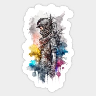 Steampunk Water Colour Woman - V1.03 Sticker